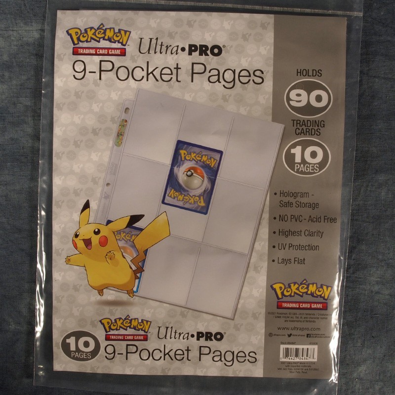 Ultra-Pro 9 Pocket Pokemon Pages 10 Count