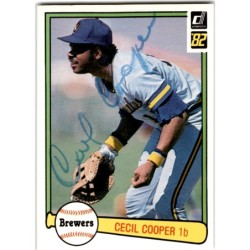 IP Autograph 1982  Donruss 258 Cecil Cooper