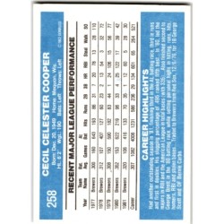 IP Autograph 1982  Donruss 258 Cecil Cooper