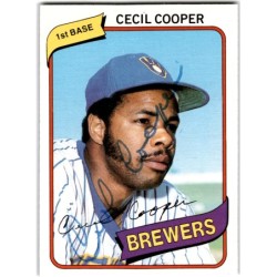 IP Autograph 1980  Topps 95 Cecil Cooper