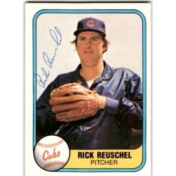 IP Autograph 1981  Fleer 293 Rick Reuschel