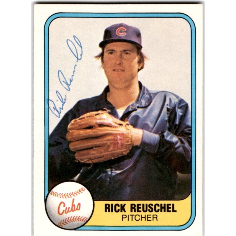 IP Autograph 1981  Fleer 293 Rick Reuschel