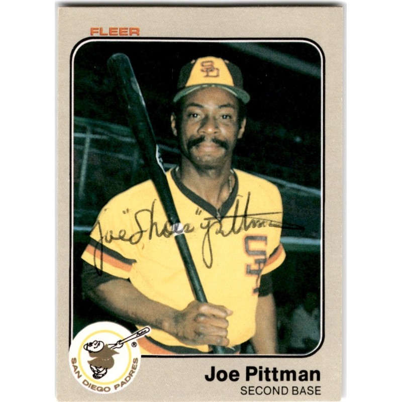 IP Autograph 1983  Fleer 369 Joe Pittman