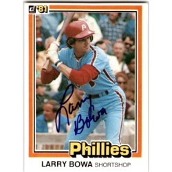 IP Autograph 1981  Donruss 142 Larry Bowa