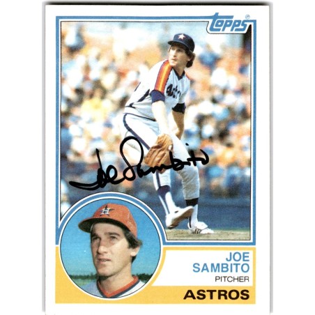 IP Autograph 1983 Topps 662 Joe Sambito
