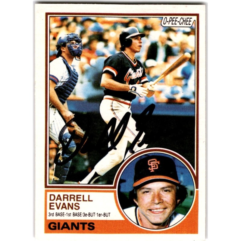 IP Autograph 1983  Topps 448 Darrell Evans