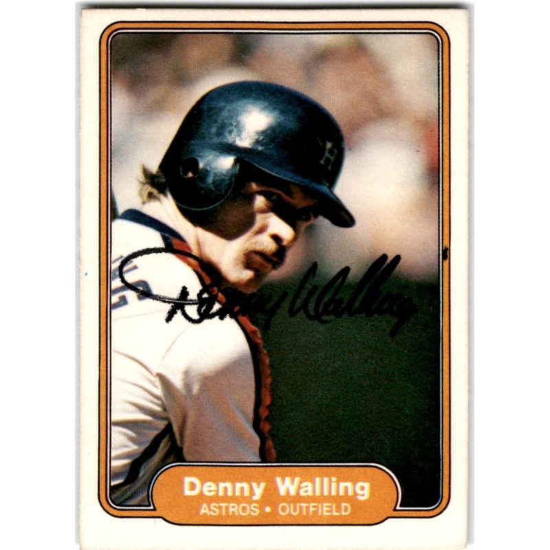 IP Autograph 1982  Fleer 236 Denny Walling