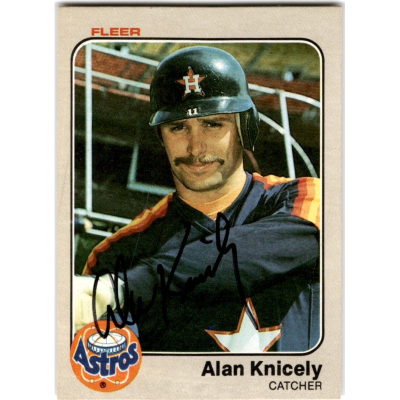 IP Autograph 1983  Fleer 452 Alan Knicely