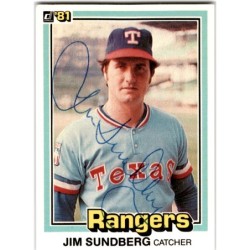 IP Autograph 1981  Donruss 385 Jim Sundberg