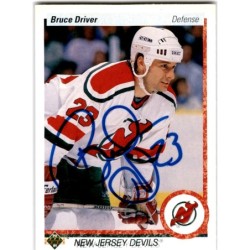 IP Autograph 1990  Upper Deck French 373 Bruce Driver