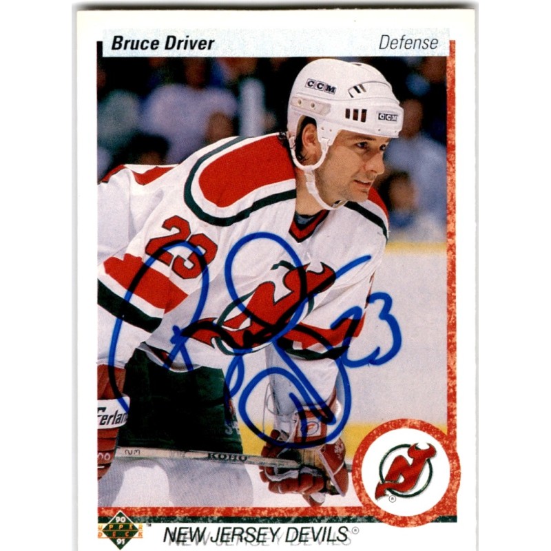 IP Autograph 1990  Upper Deck French 373 Bruce Driver