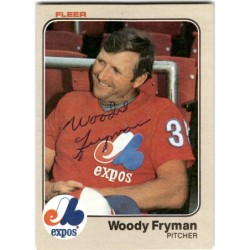 IP Autograph 1983  Fleer 283 Woody Fryman