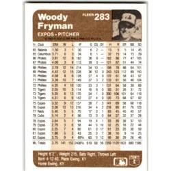 IP Autograph 1983  Fleer 283 Woody Fryman