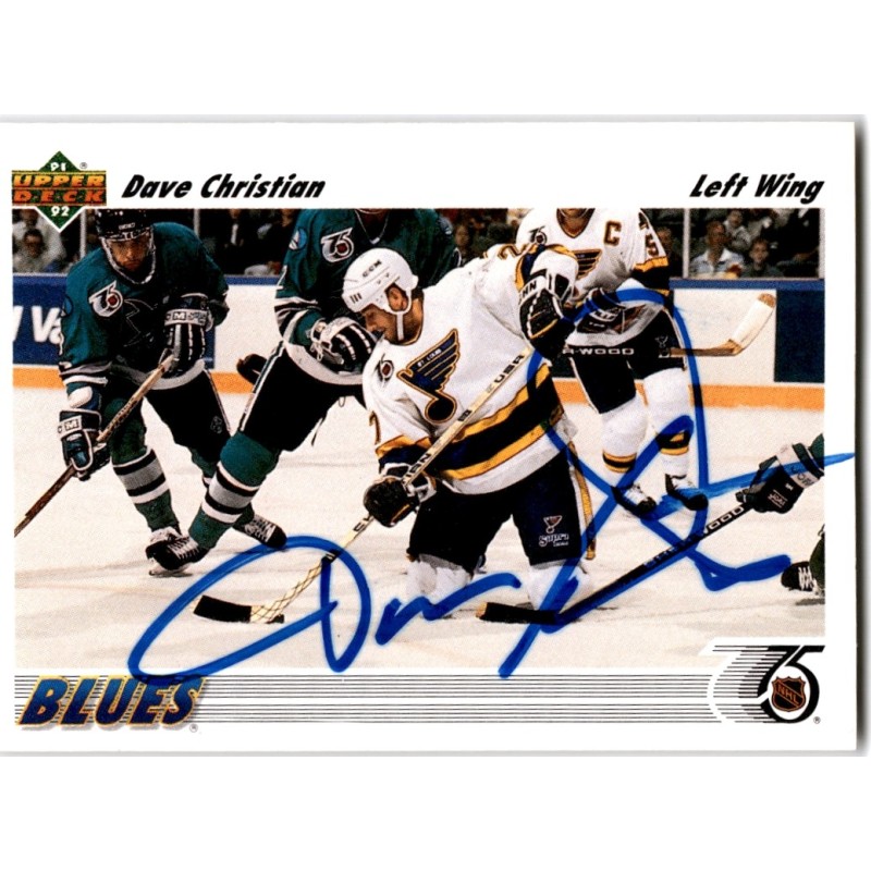 IP Autograph 1991  Upper Deck 541 Dave Christian