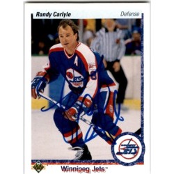 IP Autograph 1990  Upper Deck French 331 Randy Carlyle