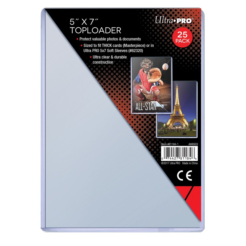 Ultra-Pro 5"x7" Toploader (Single Piece)