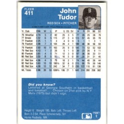 IP Autograph 1984  Fleer 411 John Tudor