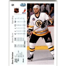 IP Autograph 1990  Upper Deck French 61 Dave Christian