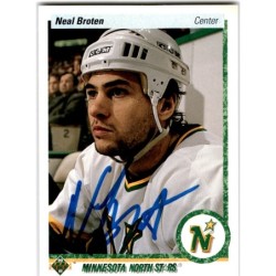 IP Autograph 1990 Upper Deck French No.48 Neal Broten