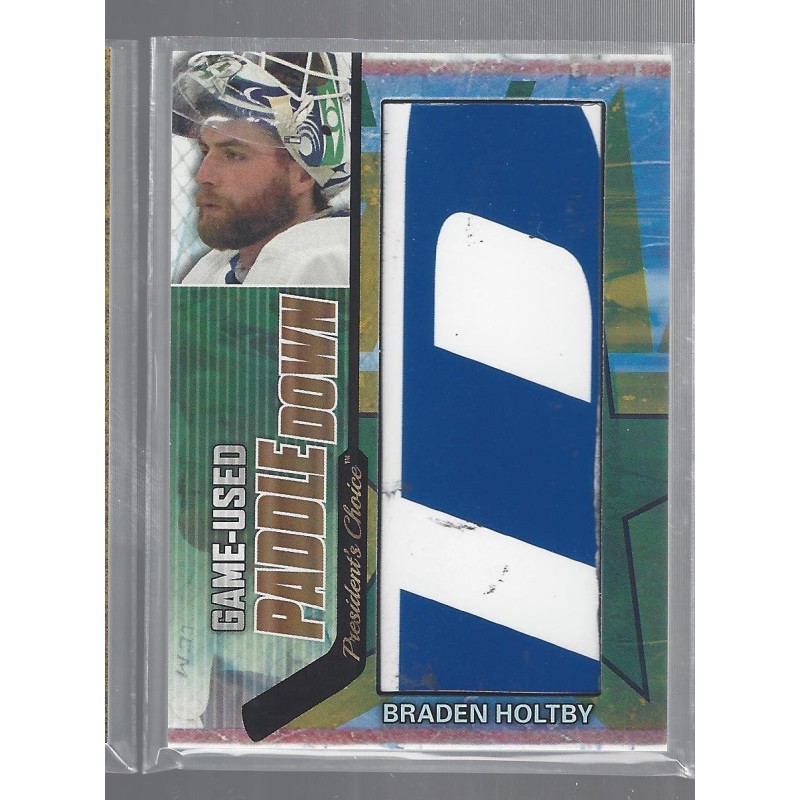 2022 President's Choice Trading Cards STICKRACK PADDLE DOWN PD-77 2/5 BRADEN HOLTBY