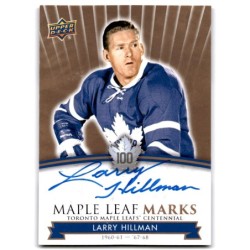 2017-18 Upper Deck Toronto Maple Leafs Centennial Marks Autographs MLM-HL LARRY HILLMAN