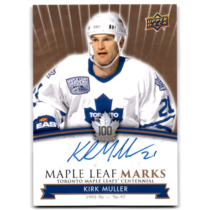 2017-18 Upper Deck Toronto Maple Leafs Centennial Marks Autographs MLM-KM KIRK MULLER