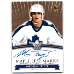 2017-18 Upper Deck Toronto Maple Leafs Centennial Marks Autographs MLM-MF MIROSLAV FRYCER