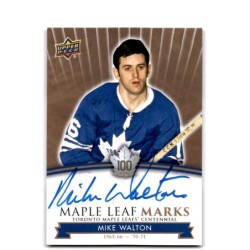2017-18 Upper Deck Toronto Maple Leafs Centennial Marks Autographs MLM-MW MIKE WALTON