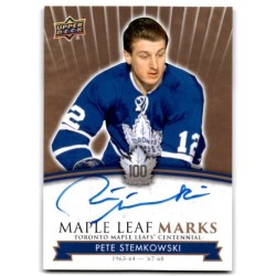 2017-18 Upper Deck Toronto Maple Leafs Centennial Marks Autographs MLM-PS PETE STEMKOWSKI