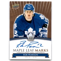 2017-18 Upper Deck Toronto Maple Leafs Centennial Marks Autographs MLM-RP ROB PEARSON