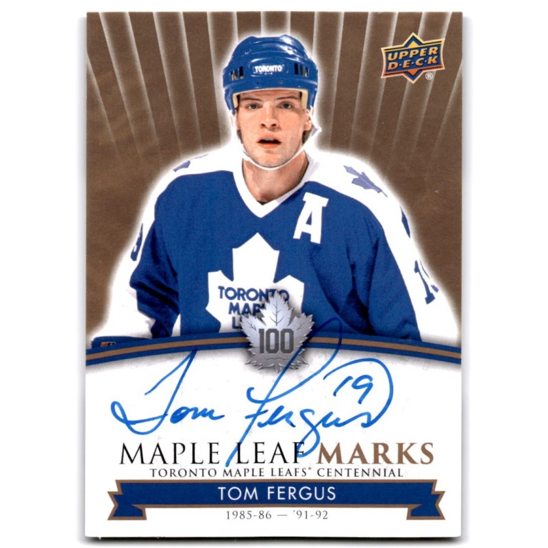 2017-18 Upper Deck Toronto Maple Leafs Centennial Marks Autographs MLM-TF TOM FERGUS