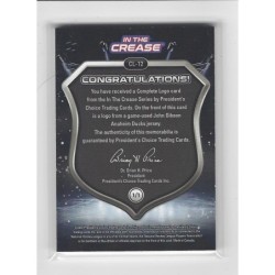 JOHN GIBSON PRESIDENT'S CHOICE TRADING CARDS IN THE CREASE COMPLETE LOGO 1/1