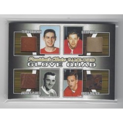 PRESIDENT'S CHOICE GAME-USED GLOVE QUAD 4/5 GUGQ-6      TERRY SAWCHUK, GLENN HALL, JACQUES PLANTE, ROGER CROZIER