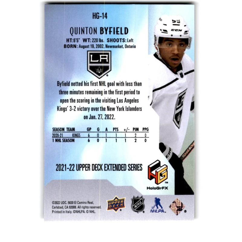 UPPER DECK NHLカード STATURE BLAKE LIZOTTE KINGS 05/33 #171 送料無料 中古 IT1 Upper Deck 2022-23 NHL Star Rookies Box Set of Hockey Cards