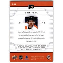 2021-22 Upper Deck Extended Young Guns, 2006-07 Upper Deck Retro T-94 Cam York