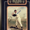 Willie Mays Autographed New York Giants Framed/Matted 8x10 with PSA/DNA Certification