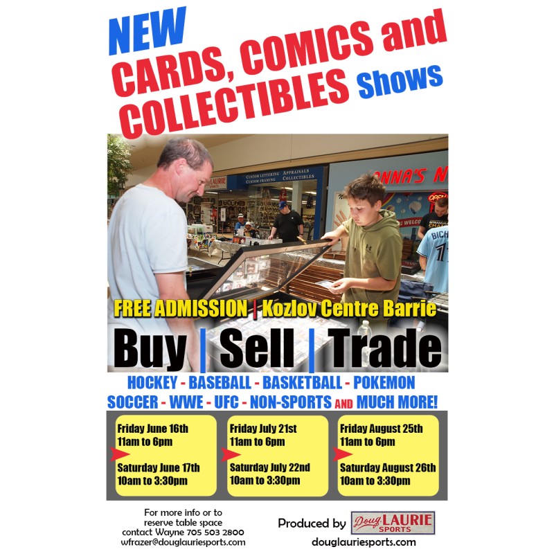 Free Show Poster and Flyer Downloads - June July and August 2023 Collectibles Shows