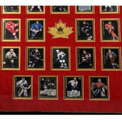 2002 Team Canada Frame w/22 Autographed Cards of Team Members